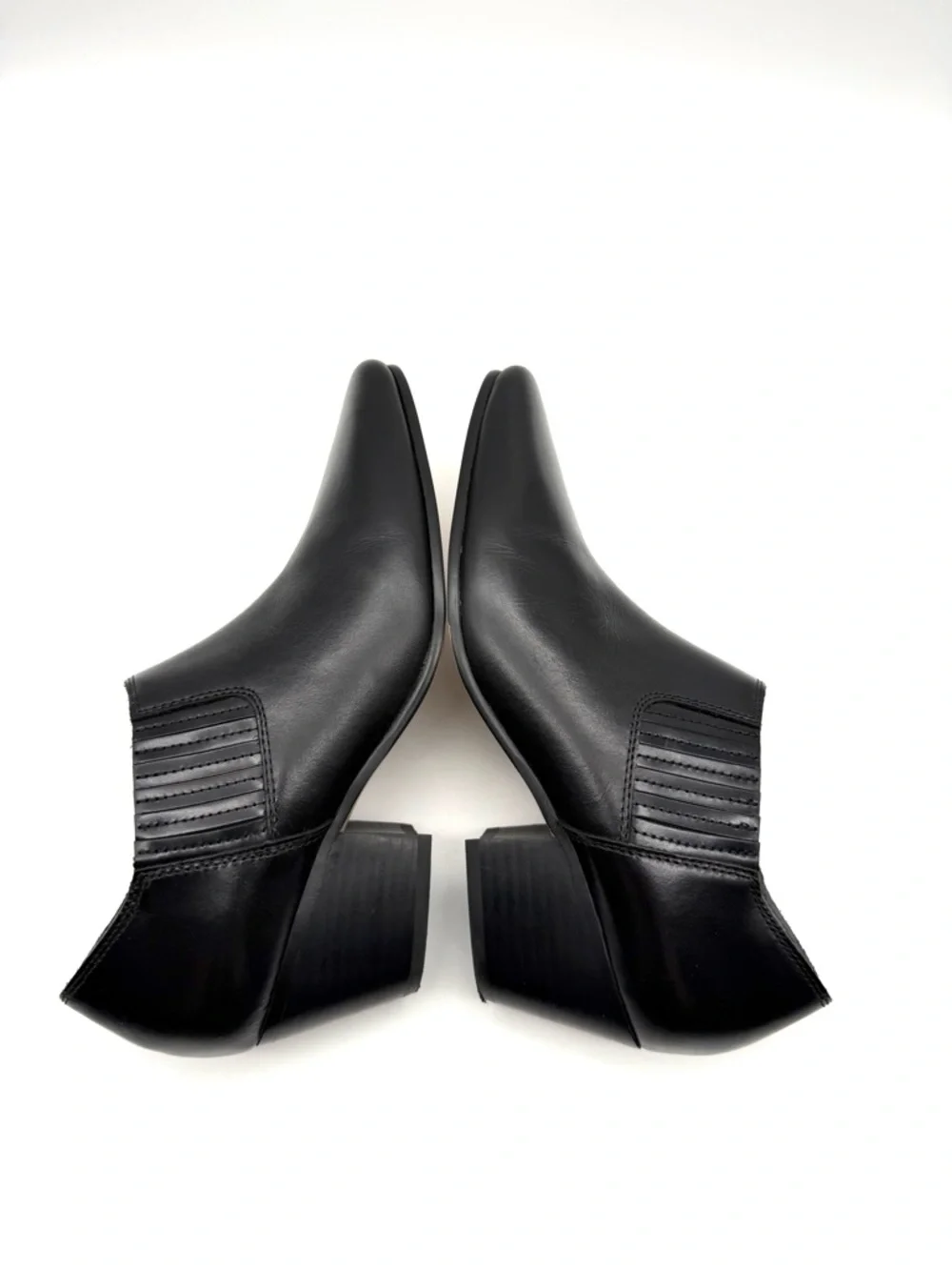 J.Crew Piper Low Ankle Boot Black Leather 6